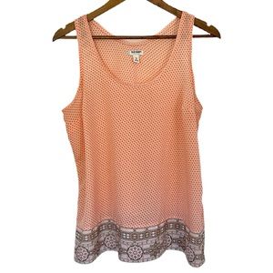 Old Navy Boho Print Tank Top Orange SZ M